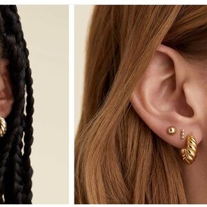 Mejuri Croissant Dome Hoops